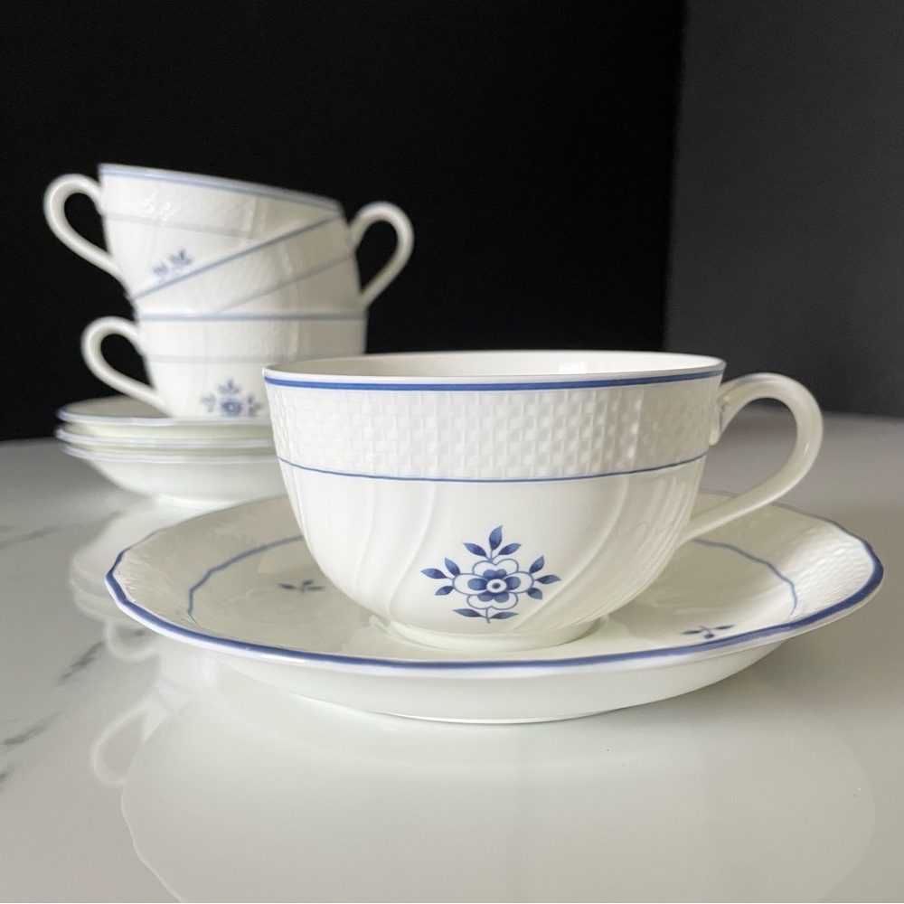 SET of 4 Tea Cups & Saucers - Coburg - Heinrich Villeroy & Boch
